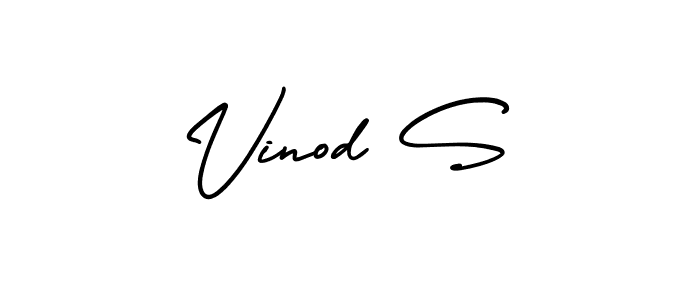 How to make Vinod S signature? AmerikaSignatureDemo-Regular is a professional autograph style. Create handwritten signature for Vinod S name. Vinod S signature style 3 images and pictures png