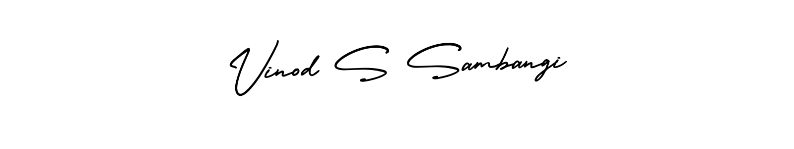 How to make Vinod S Sambangi signature? AmerikaSignatureDemo-Regular is a professional autograph style. Create handwritten signature for Vinod S Sambangi name. Vinod S Sambangi signature style 3 images and pictures png
