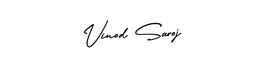 Best and Professional Signature Style for Vinod Saroj. AmerikaSignatureDemo-Regular Best Signature Style Collection. Vinod Saroj signature style 3 images and pictures png