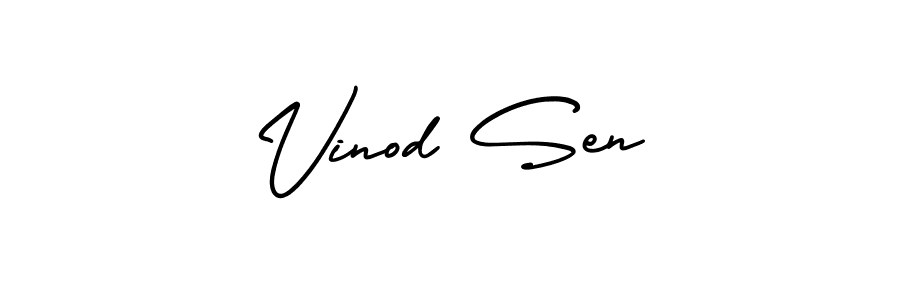 Best and Professional Signature Style for Vinod Sen. AmerikaSignatureDemo-Regular Best Signature Style Collection. Vinod Sen signature style 3 images and pictures png