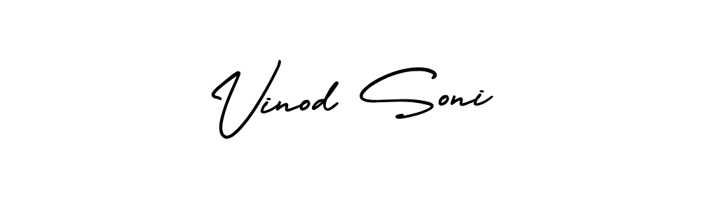 Make a beautiful signature design for name Vinod Soni. Use this online signature maker to create a handwritten signature for free. Vinod Soni signature style 3 images and pictures png