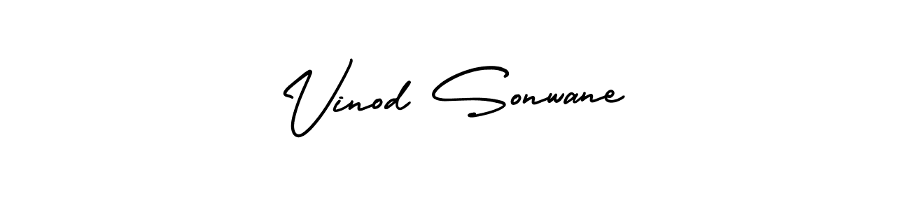 Make a beautiful signature design for name Vinod Sonwane. With this signature (AmerikaSignatureDemo-Regular) style, you can create a handwritten signature for free. Vinod Sonwane signature style 3 images and pictures png