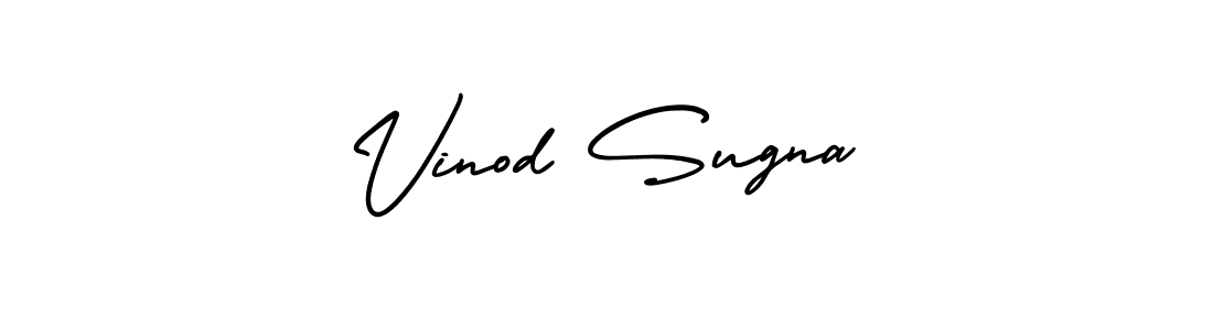 It looks lik you need a new signature style for name Vinod Sugna. Design unique handwritten (AmerikaSignatureDemo-Regular) signature with our free signature maker in just a few clicks. Vinod Sugna signature style 3 images and pictures png