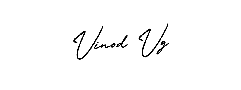 Design your own signature with our free online signature maker. With this signature software, you can create a handwritten (AmerikaSignatureDemo-Regular) signature for name Vinod Vg. Vinod Vg signature style 3 images and pictures png
