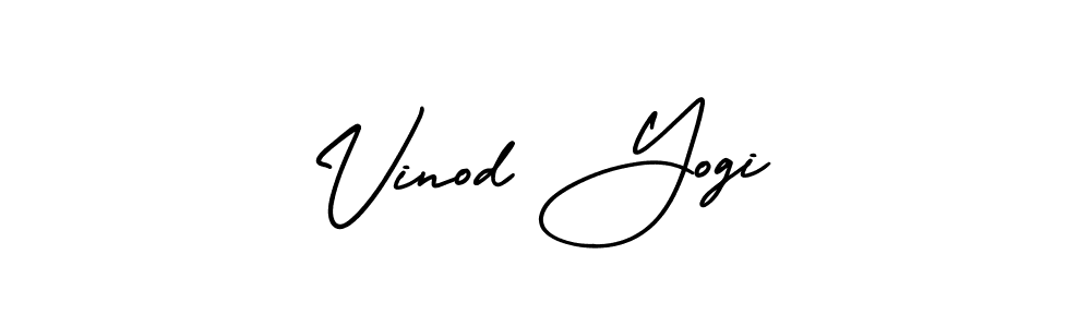 Vinod Yogi stylish signature style. Best Handwritten Sign (AmerikaSignatureDemo-Regular) for my name. Handwritten Signature Collection Ideas for my name Vinod Yogi. Vinod Yogi signature style 3 images and pictures png