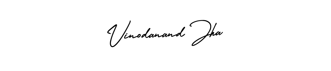 It looks lik you need a new signature style for name Vinodanand Jha. Design unique handwritten (AmerikaSignatureDemo-Regular) signature with our free signature maker in just a few clicks. Vinodanand Jha signature style 3 images and pictures png