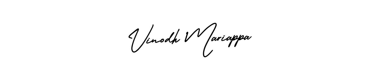 How to Draw Vinodh Mariappa signature style? AmerikaSignatureDemo-Regular is a latest design signature styles for name Vinodh Mariappa. Vinodh Mariappa signature style 3 images and pictures png