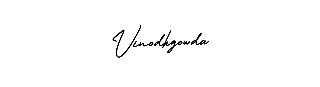 Vinodhgowda stylish signature style. Best Handwritten Sign (AmerikaSignatureDemo-Regular) for my name. Handwritten Signature Collection Ideas for my name Vinodhgowda. Vinodhgowda signature style 3 images and pictures png