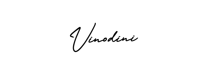 Make a beautiful signature design for name Vinodini. With this signature (AmerikaSignatureDemo-Regular) style, you can create a handwritten signature for free. Vinodini signature style 3 images and pictures png