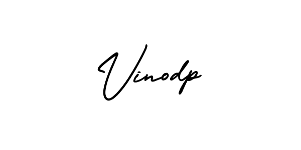 It looks lik you need a new signature style for name Vinodp. Design unique handwritten (AmerikaSignatureDemo-Regular) signature with our free signature maker in just a few clicks. Vinodp signature style 3 images and pictures png