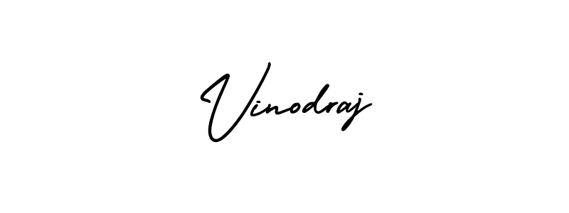 How to make Vinodraj signature? AmerikaSignatureDemo-Regular is a professional autograph style. Create handwritten signature for Vinodraj name. Vinodraj signature style 3 images and pictures png