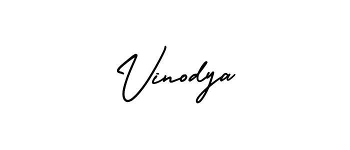 Design your own signature with our free online signature maker. With this signature software, you can create a handwritten (AmerikaSignatureDemo-Regular) signature for name Vinodya. Vinodya signature style 3 images and pictures png