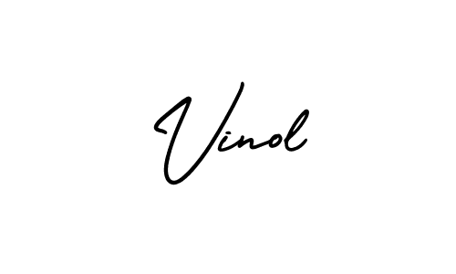 How to make Vinol signature? AmerikaSignatureDemo-Regular is a professional autograph style. Create handwritten signature for Vinol name. Vinol signature style 3 images and pictures png