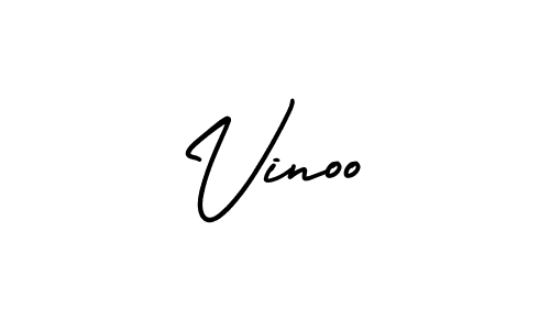 You should practise on your own different ways (AmerikaSignatureDemo-Regular) to write your name (Vinoo) in signature. don't let someone else do it for you. Vinoo signature style 3 images and pictures png