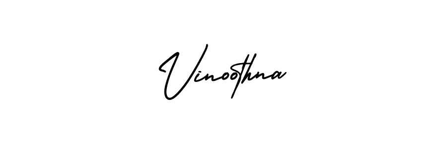 The best way (AmerikaSignatureDemo-Regular) to make a short signature is to pick only two or three words in your name. The name Vinoothna include a total of six letters. For converting this name. Vinoothna signature style 3 images and pictures png