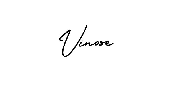 Make a beautiful signature design for name Vinose. Use this online signature maker to create a handwritten signature for free. Vinose signature style 3 images and pictures png
