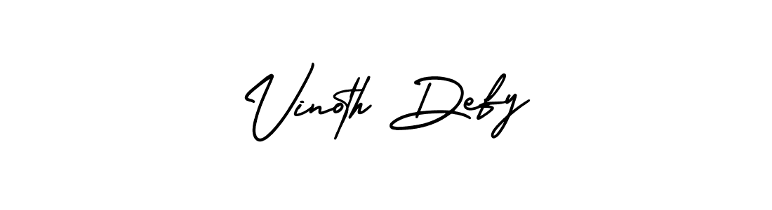 How to Draw Vinoth Defy signature style? AmerikaSignatureDemo-Regular is a latest design signature styles for name Vinoth Defy. Vinoth Defy signature style 3 images and pictures png