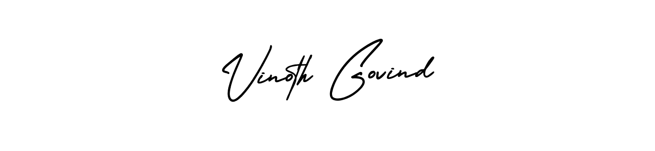 Design your own signature with our free online signature maker. With this signature software, you can create a handwritten (AmerikaSignatureDemo-Regular) signature for name Vinoth Govind. Vinoth Govind signature style 3 images and pictures png