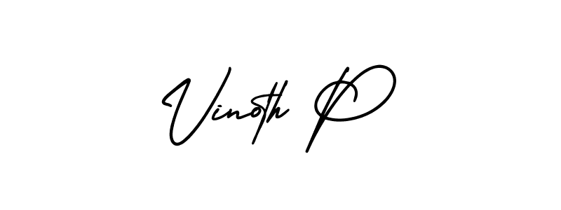 Best and Professional Signature Style for Vinoth P. AmerikaSignatureDemo-Regular Best Signature Style Collection. Vinoth P signature style 3 images and pictures png