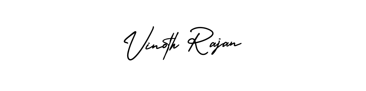 You should practise on your own different ways (AmerikaSignatureDemo-Regular) to write your name (Vinoth Rajan) in signature. don't let someone else do it for you. Vinoth Rajan signature style 3 images and pictures png