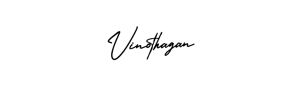 How to make Vinothagan name signature. Use AmerikaSignatureDemo-Regular style for creating short signs online. This is the latest handwritten sign. Vinothagan signature style 3 images and pictures png