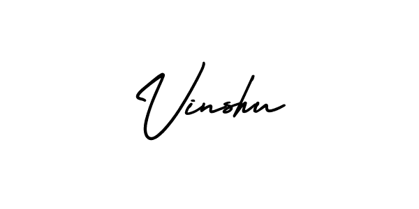 Make a beautiful signature design for name Vinshu. Use this online signature maker to create a handwritten signature for free. Vinshu signature style 3 images and pictures png