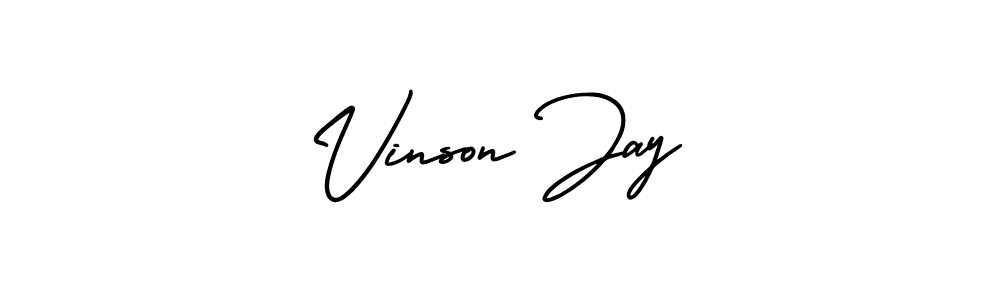 It looks lik you need a new signature style for name Vinson Jay. Design unique handwritten (AmerikaSignatureDemo-Regular) signature with our free signature maker in just a few clicks. Vinson Jay signature style 3 images and pictures png