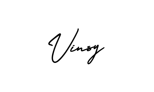 Best and Professional Signature Style for Vinsy. AmerikaSignatureDemo-Regular Best Signature Style Collection. Vinsy signature style 3 images and pictures png