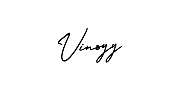 Vinsyy stylish signature style. Best Handwritten Sign (AmerikaSignatureDemo-Regular) for my name. Handwritten Signature Collection Ideas for my name Vinsyy. Vinsyy signature style 3 images and pictures png