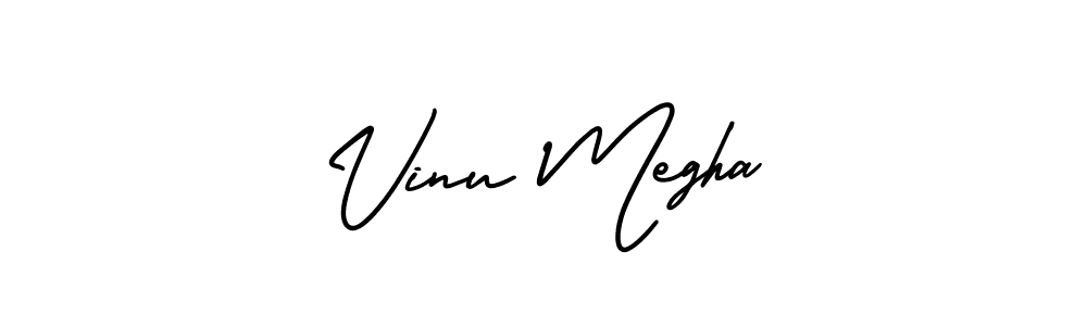 Create a beautiful signature design for name Vinu Megha. With this signature (AmerikaSignatureDemo-Regular) fonts, you can make a handwritten signature for free. Vinu Megha signature style 3 images and pictures png