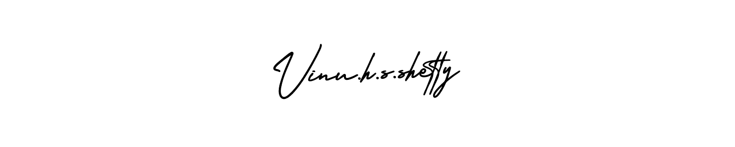 Design your own signature with our free online signature maker. With this signature software, you can create a handwritten (AmerikaSignatureDemo-Regular) signature for name Vinu.h.s.shetty. Vinu.h.s.shetty signature style 3 images and pictures png