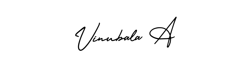 This is the best signature style for the Vinubala A name. Also you like these signature font (AmerikaSignatureDemo-Regular). Mix name signature. Vinubala A signature style 3 images and pictures png