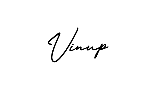 Design your own signature with our free online signature maker. With this signature software, you can create a handwritten (AmerikaSignatureDemo-Regular) signature for name Vinup. Vinup signature style 3 images and pictures png