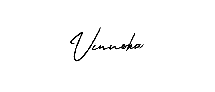 How to make Vinusha signature? AmerikaSignatureDemo-Regular is a professional autograph style. Create handwritten signature for Vinusha name. Vinusha signature style 3 images and pictures png