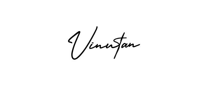 Create a beautiful signature design for name Vinutan. With this signature (AmerikaSignatureDemo-Regular) fonts, you can make a handwritten signature for free. Vinutan signature style 3 images and pictures png