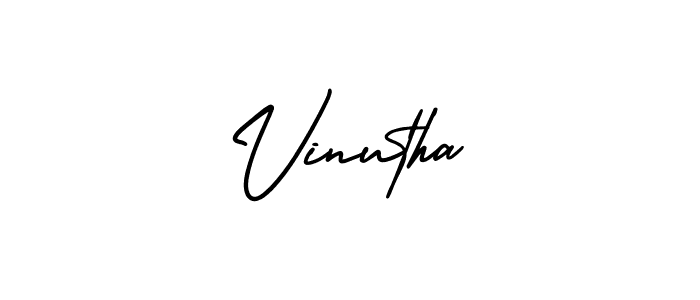 Design your own signature with our free online signature maker. With this signature software, you can create a handwritten (AmerikaSignatureDemo-Regular) signature for name Vinutha. Vinutha signature style 3 images and pictures png