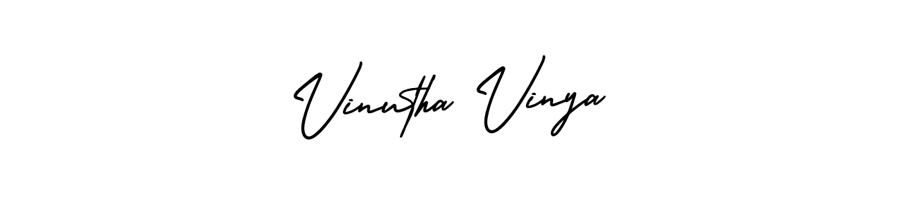 Also You can easily find your signature by using the search form. We will create Vinutha Vinya name handwritten signature images for you free of cost using AmerikaSignatureDemo-Regular sign style. Vinutha Vinya signature style 3 images and pictures png