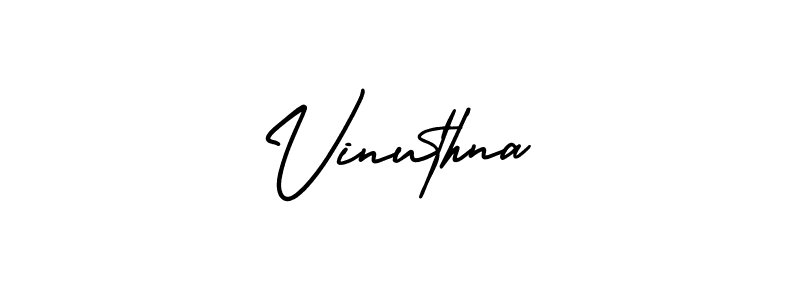 How to Draw Vinuthna signature style? AmerikaSignatureDemo-Regular is a latest design signature styles for name Vinuthna. Vinuthna signature style 3 images and pictures png