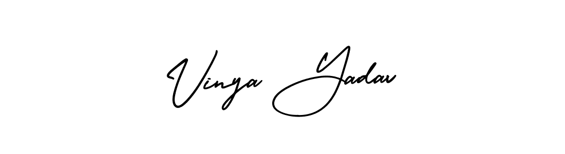 This is the best signature style for the Vinya Yadav name. Also you like these signature font (AmerikaSignatureDemo-Regular). Mix name signature. Vinya Yadav signature style 3 images and pictures png