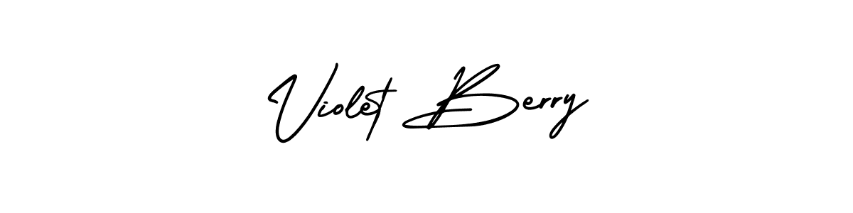 You should practise on your own different ways (AmerikaSignatureDemo-Regular) to write your name (Violet Berry) in signature. don't let someone else do it for you. Violet Berry signature style 3 images and pictures png
