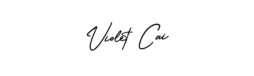 Violet Cai stylish signature style. Best Handwritten Sign (AmerikaSignatureDemo-Regular) for my name. Handwritten Signature Collection Ideas for my name Violet Cai. Violet Cai signature style 3 images and pictures png