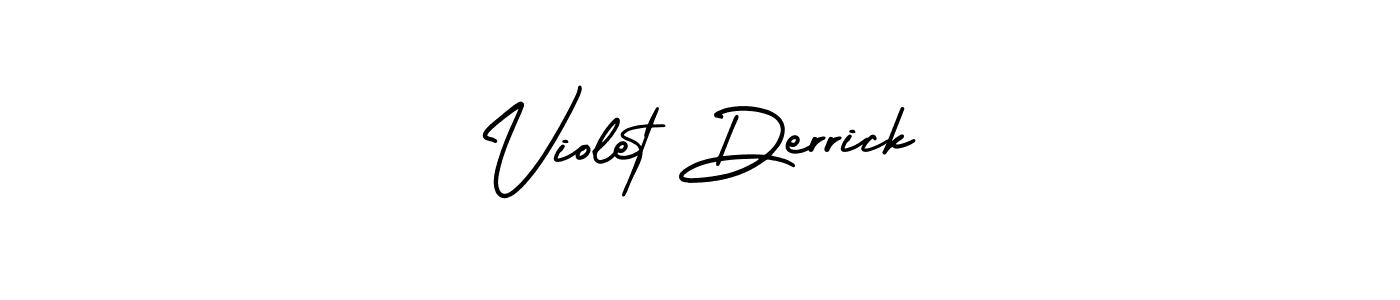 It looks lik you need a new signature style for name Violet Derrick. Design unique handwritten (AmerikaSignatureDemo-Regular) signature with our free signature maker in just a few clicks. Violet Derrick signature style 3 images and pictures png