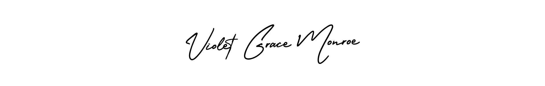 Create a beautiful signature design for name Violet Grace Monroe. With this signature (AmerikaSignatureDemo-Regular) fonts, you can make a handwritten signature for free. Violet Grace Monroe signature style 3 images and pictures png