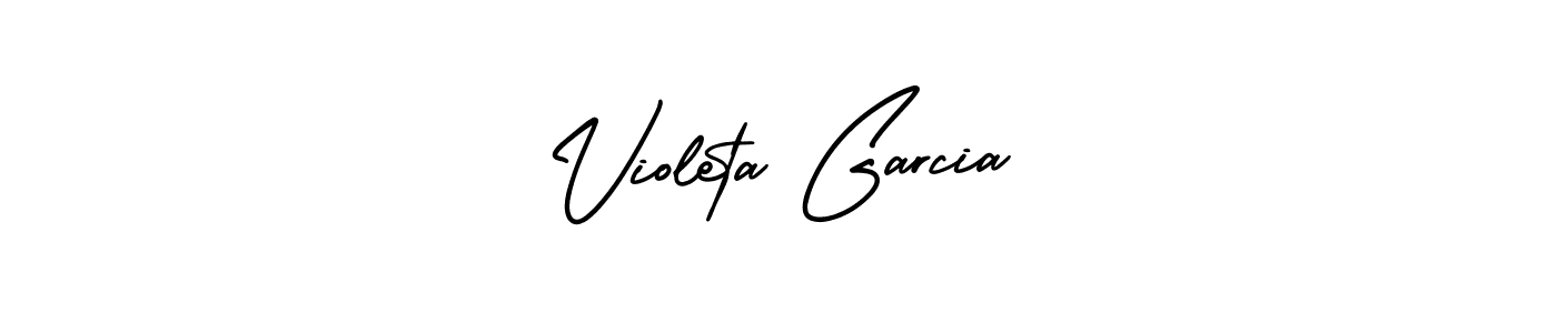 Make a beautiful signature design for name Violeta Garcia. With this signature (AmerikaSignatureDemo-Regular) style, you can create a handwritten signature for free. Violeta Garcia signature style 3 images and pictures png