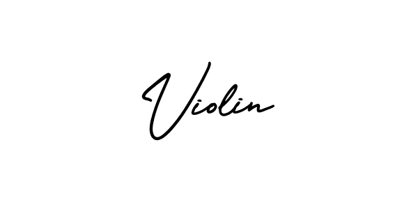 How to make Violin name signature. Use AmerikaSignatureDemo-Regular style for creating short signs online. This is the latest handwritten sign. Violin signature style 3 images and pictures png