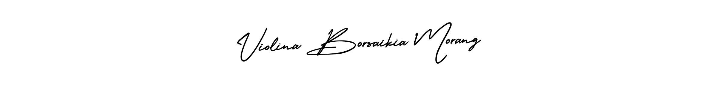 if you are searching for the best signature style for your name Violina Borsaikia Morang. so please give up your signature search. here we have designed multiple signature styles  using AmerikaSignatureDemo-Regular. Violina Borsaikia Morang signature style 3 images and pictures png