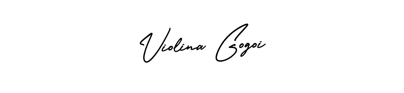 Make a short Violina Gogoi signature style. Manage your documents anywhere anytime using AmerikaSignatureDemo-Regular. Create and add eSignatures, submit forms, share and send files easily. Violina Gogoi signature style 3 images and pictures png