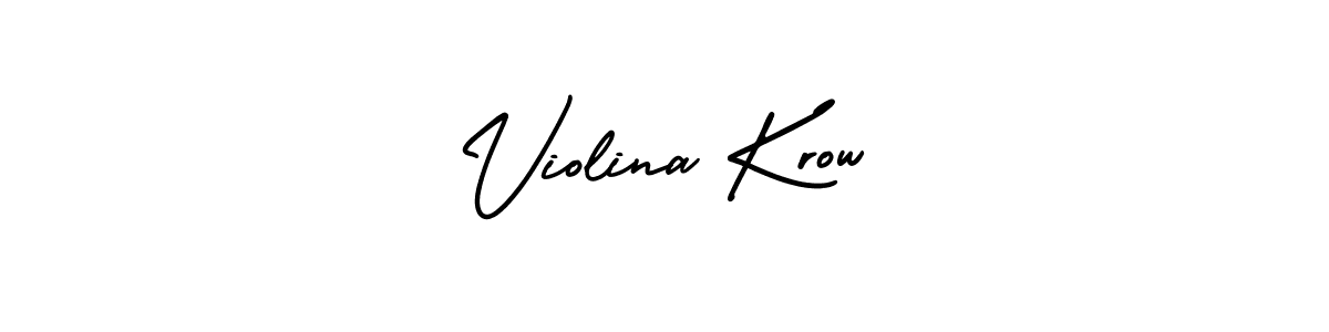 AmerikaSignatureDemo-Regular is a professional signature style that is perfect for those who want to add a touch of class to their signature. It is also a great choice for those who want to make their signature more unique. Get Violina Krow name to fancy signature for free. Violina Krow signature style 3 images and pictures png