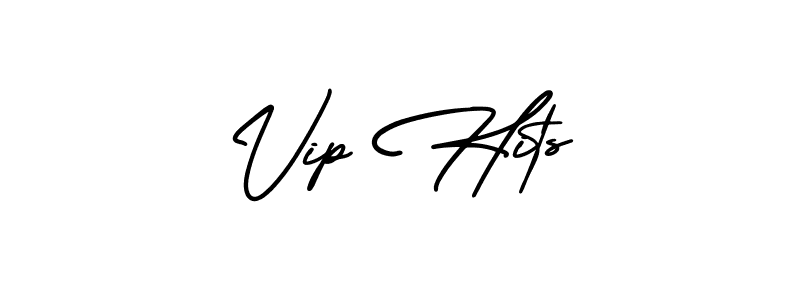 Use a signature maker to create a handwritten signature online. With this signature software, you can design (AmerikaSignatureDemo-Regular) your own signature for name Vip Hits. Vip Hits signature style 3 images and pictures png