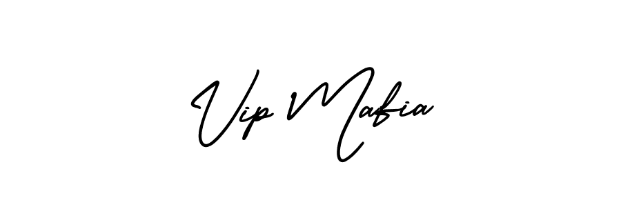 Create a beautiful signature design for name Vip Mafia. With this signature (AmerikaSignatureDemo-Regular) fonts, you can make a handwritten signature for free. Vip Mafia signature style 3 images and pictures png